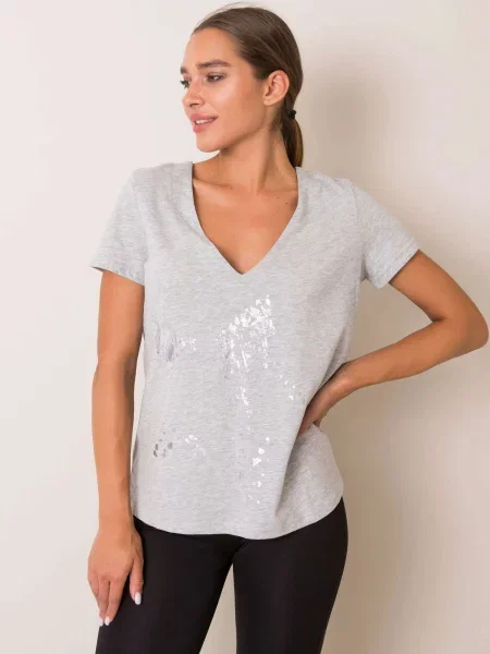 Tricou Fashionhunters gri