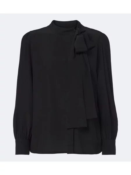 Bluză Gucci de mătase cu legături negru