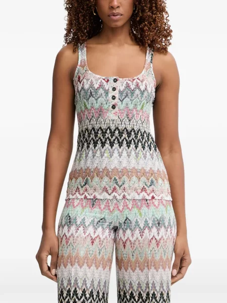 Top Missoni fără mâneci tricotate