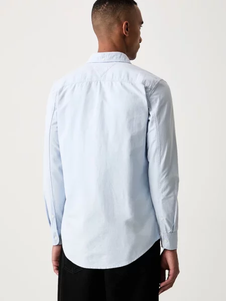 Tommy Jeans koszula oxford niebieska