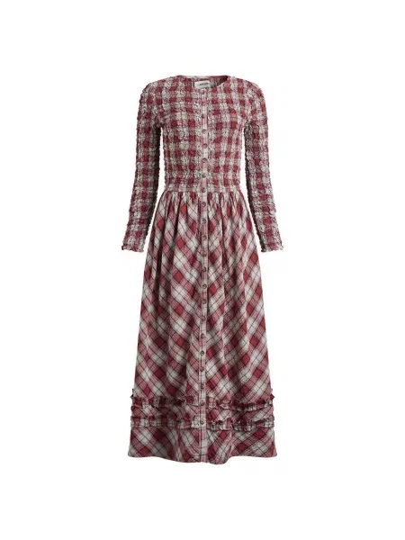 Sukienka midi Damson Madder niebieska