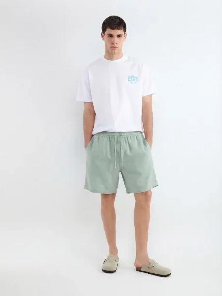 BALMOHK Pantaloni mentă verde