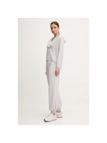 Joggery Emporio Armani Ea7 z modalu szare