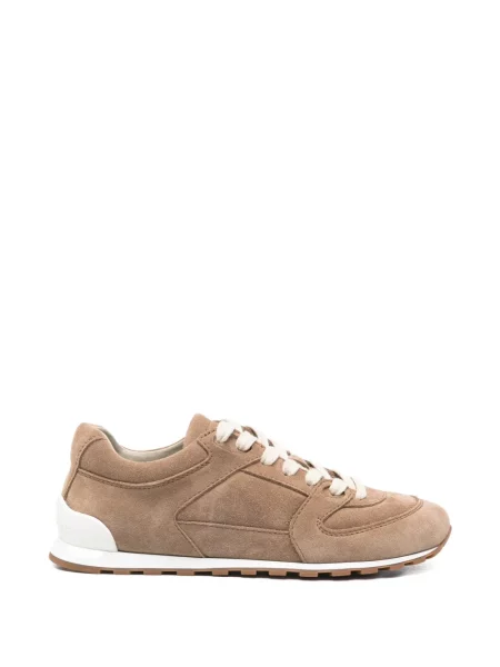 Sneakerși Brunello Cucinelli din piele de căprioară maro