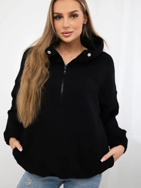 Hanorac cu glugă Kesi negru