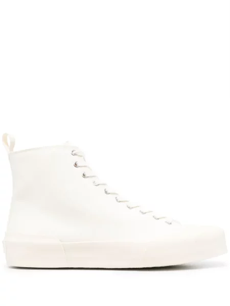 Sneakerși Jil Sander din piele alb