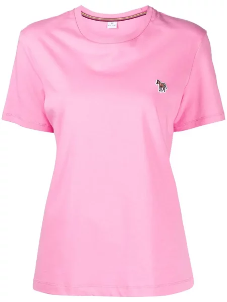 Tricou Ps Paul Smith cu model zebră roz
