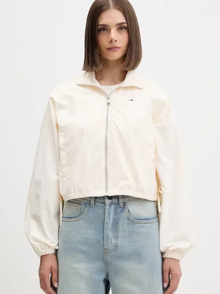 Tommy Jeans přechodová bunda béžová