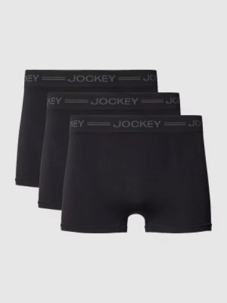 Obcisłe bokserki z pasem z logo w zestawie 3 szt. model ‘EVERYDAY SEAMLESS’ Jockey czarne