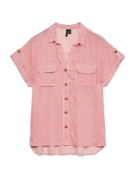 VERO MODA Bluză VMBUMPY roșu alb