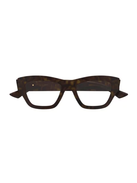 Lniane okulary przeciwsłoneczne Bottega Veneta brązowe