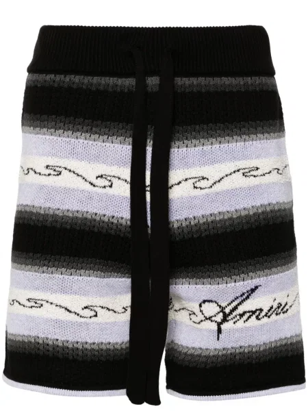 Pantaloni scurți Amiri tricotate negru