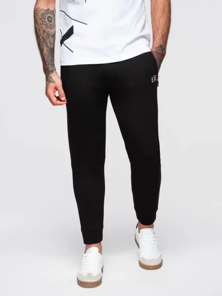Pantaloni de jogging Ombre cu dungi negru