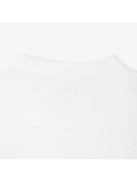 Lacoste Haftowany T-Shirt Z Grubego Dżerseju biały