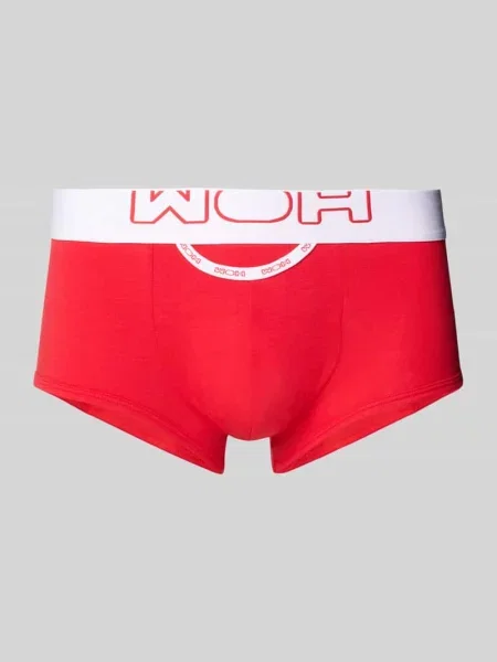 Obcisłe bokserki z elastycznym pasem z logo Woh czerwone