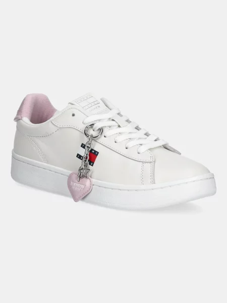 Sneakers Tommy Jeans Archive Valentines Écru alb