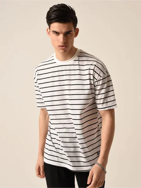 Antioch Tricou negru alb