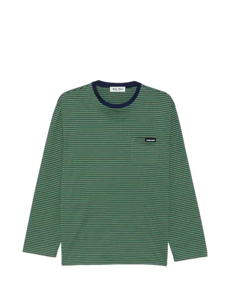 Tricou Miu Miu din jerseu verde