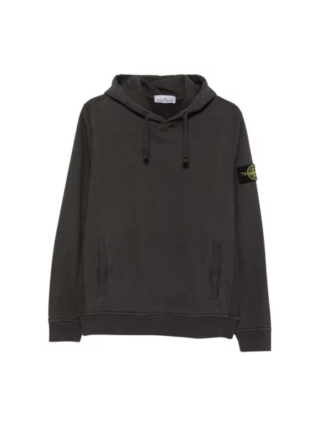Bluza z kapturem Stone Island z kapturem z kamieniami szara