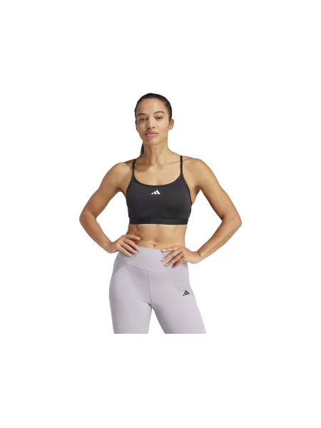 Pruhovaná podprsenka Adidas Performance biela