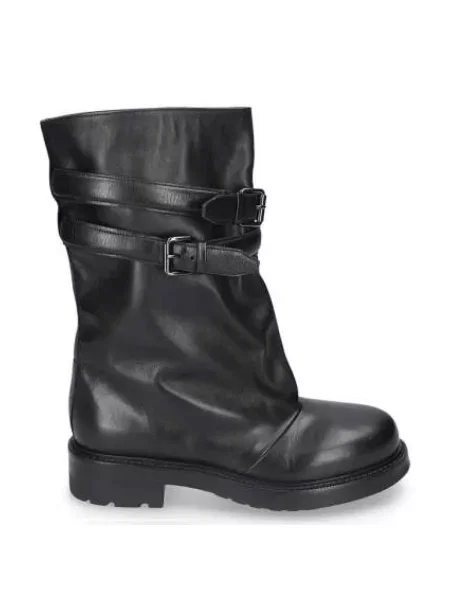 Buty do kostki Strategia skórzane czarne