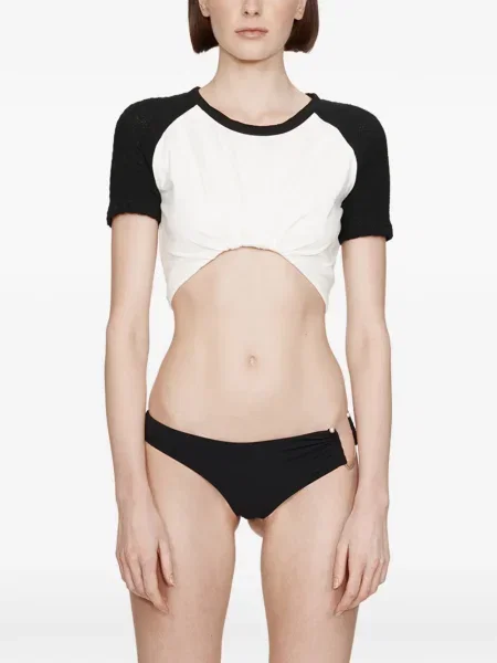 Tricou Christopher Esber tricotate alb