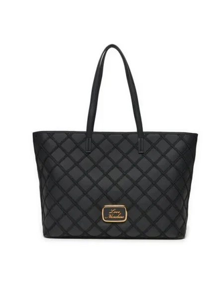 Čipkovaná kabelka Love Moschino čierna
