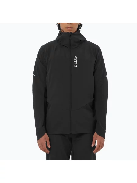 Geacă de alergare pentru bărbați Salomon Ultra Softshell Jacket deep black negru