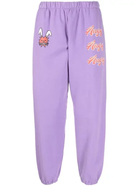 Pantaloni Natasha Zinko cu imagine violet