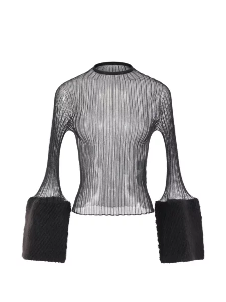 Lung top Cfcl tricotate negru