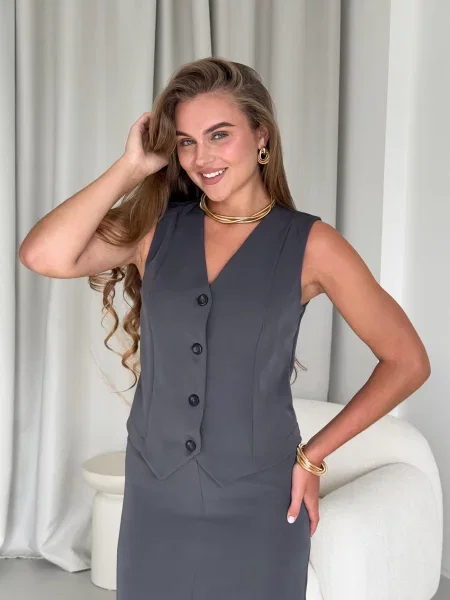 Классический жилет Merlini серый