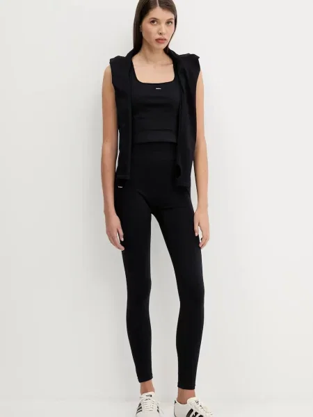 Лонгслів Pangaia Plant-Stretch Zipped Long Sleeve Top чорний