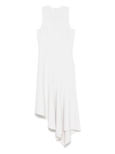 Top Michael Kors Collection z kapturem asymetryczny do kolan biały