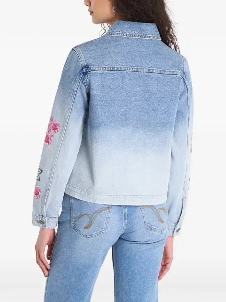 Geacă de blugi Desigual cu model floral albastru