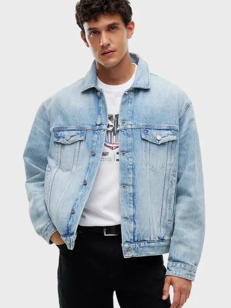 Джинсова куртка Tommy Hilfiger блакитна