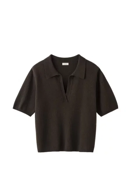 Tricou Almada Label din cașmir maro