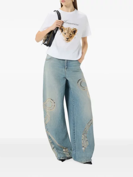Stras tricou Blumarine alb