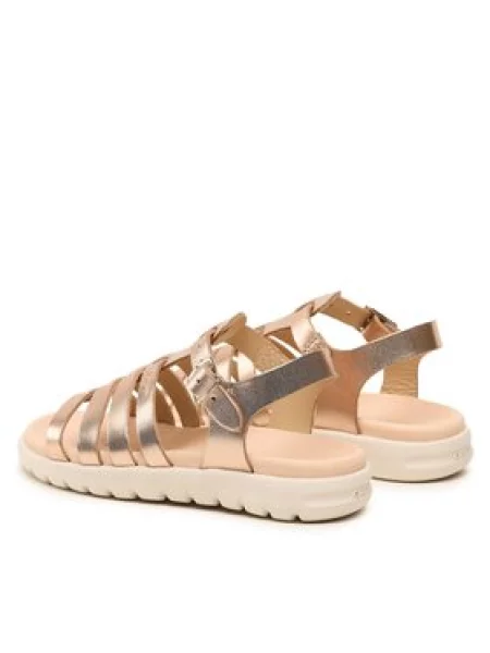 Otroški usnjeni sandali Geox SANDAL SOLEIMA zlata