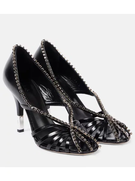 Pantofi cu toc Chloé din piele negru