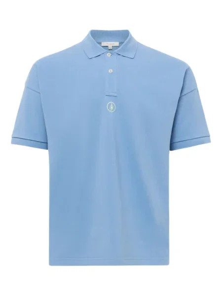 Polo Jw Anderson cu broderie albastru