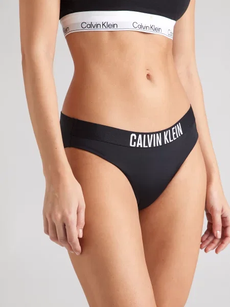 Calvin Klein Swimwear Bikini partea de jos Negru alb