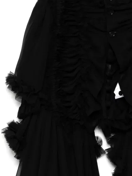 Geacă Noir Kei Ninomiya cu volane negru