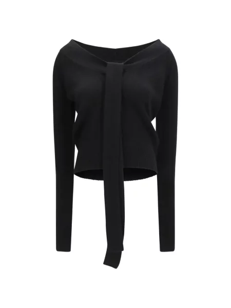 Cardigan Ermanno Scervino cu legături cu umerii deschiși negru