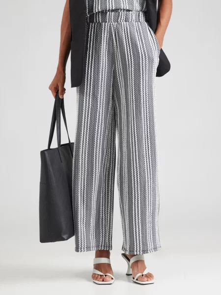 VILA Pantaloni VISonea negru alb