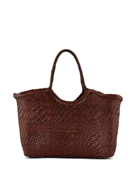 Geantă shopper Dragon Diffusion din piele maro