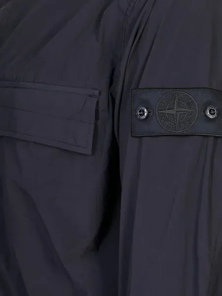 Geacă cămașă Stone Island cu strasuri albastru