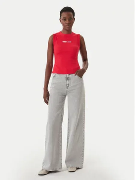 Tommy Jeans Felső piros
