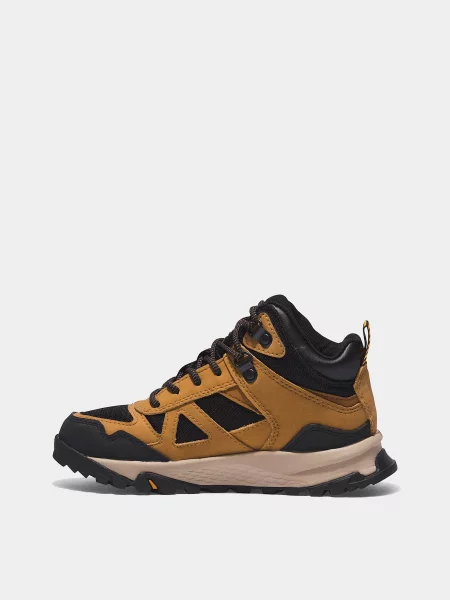 Дитячі Черевики аутдор Timberland LINCOLN PEAK WATERPROOF чорний/жовтий шкіра/штучна шкіра чорні