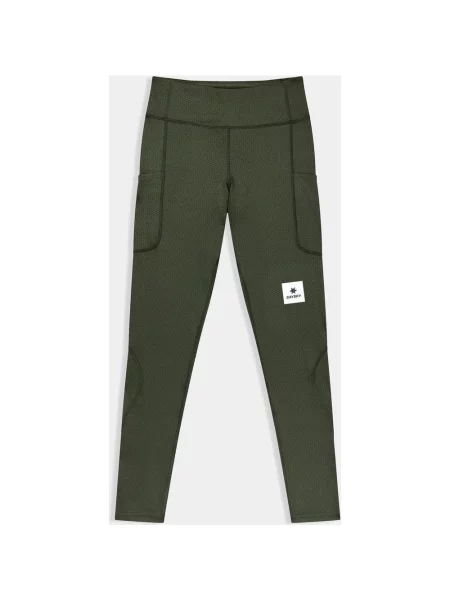 Długie legginsy Saysky Combat+ ciemnozielony XS zielone