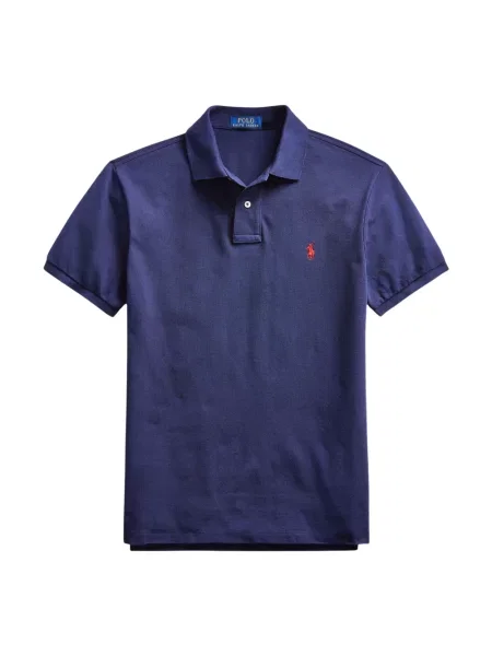 Koszulka polo o kroju slim fit z wyhaftowanym logo Polo Ralph Lauren niebieska